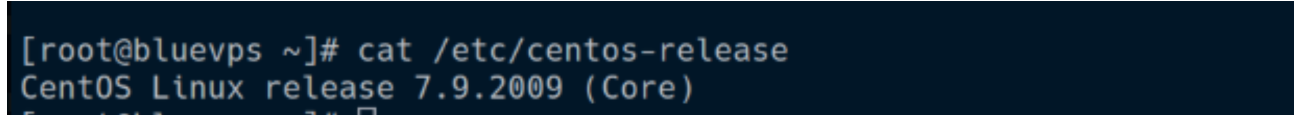 Проверка версии CentOS с помощью команды cat