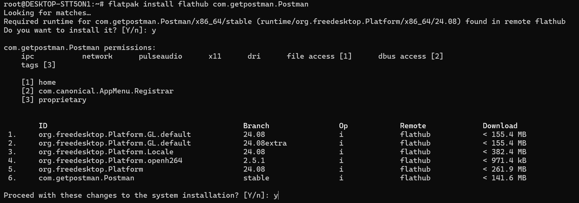 Установка Postman на Ubuntu с помощью Flatpak