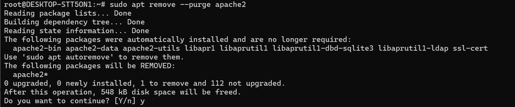 Удаление пакетов в Ubuntu 2